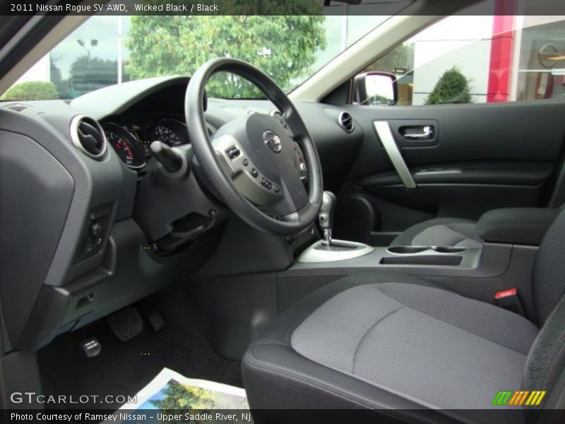 Wicked Black / Black 2011 Nissan Rogue SV AWD