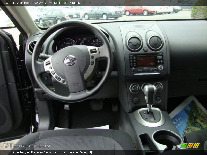 Wicked Black / Black 2011 Nissan Rogue SV AWD