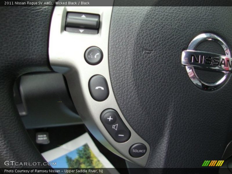 Wicked Black / Black 2011 Nissan Rogue SV AWD
