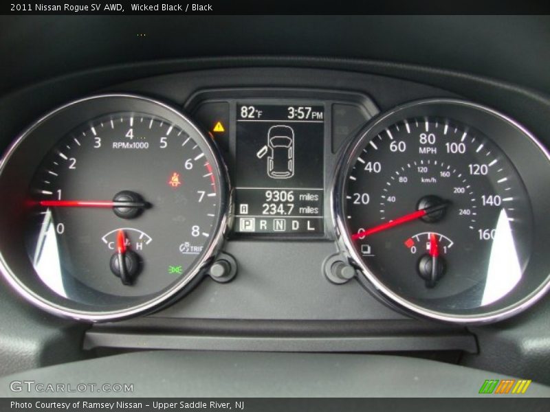 Wicked Black / Black 2011 Nissan Rogue SV AWD