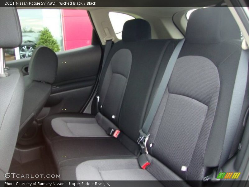 Wicked Black / Black 2011 Nissan Rogue SV AWD