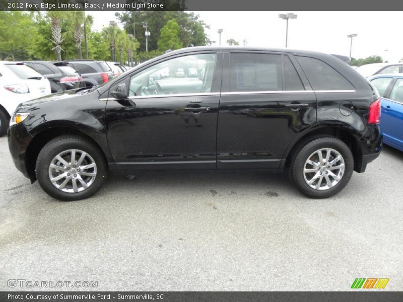 Black / Medium Light Stone 2012 Ford Edge Limited