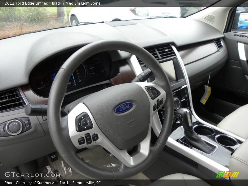 Black / Medium Light Stone 2012 Ford Edge Limited