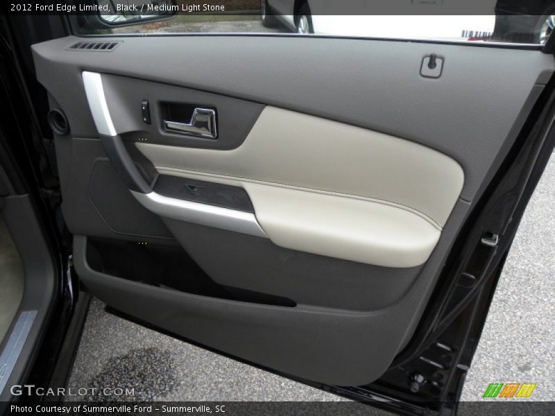 Black / Medium Light Stone 2012 Ford Edge Limited