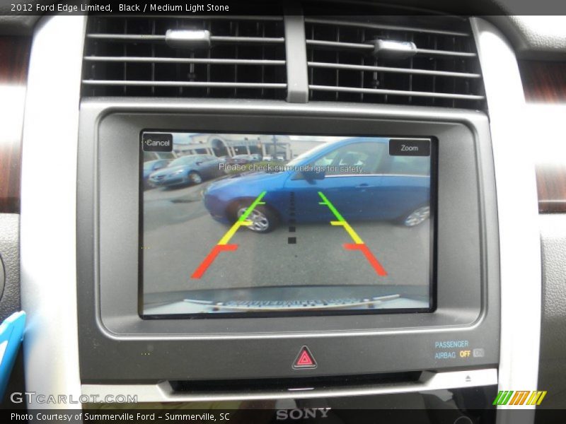Black / Medium Light Stone 2012 Ford Edge Limited