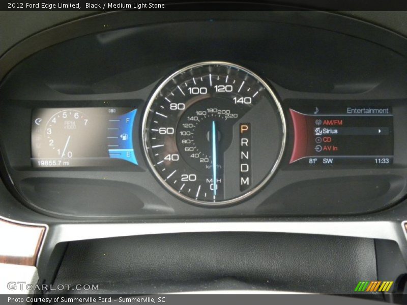 Black / Medium Light Stone 2012 Ford Edge Limited