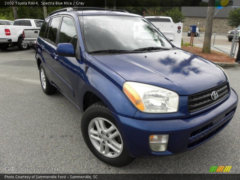 Spectra Blue Mica / Gray 2002 Toyota RAV4