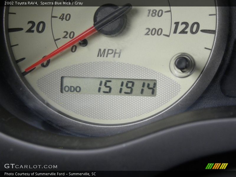 Spectra Blue Mica / Gray 2002 Toyota RAV4