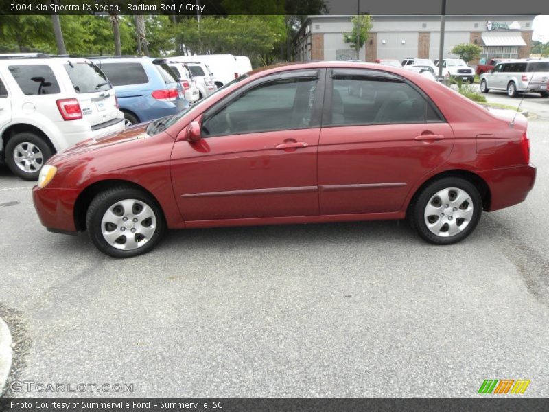 Radiant Red / Gray 2004 Kia Spectra LX Sedan