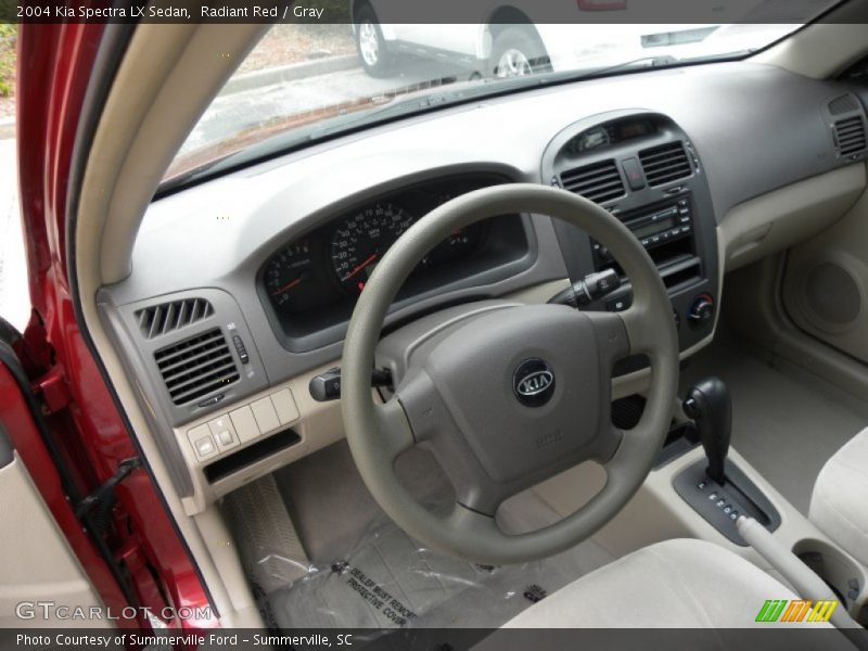 Radiant Red / Gray 2004 Kia Spectra LX Sedan