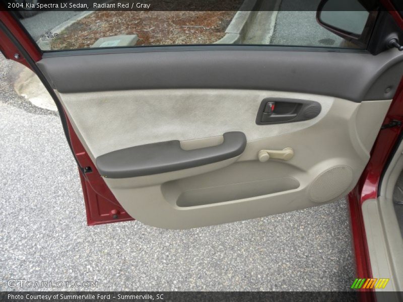 Radiant Red / Gray 2004 Kia Spectra LX Sedan