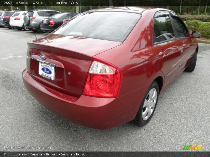 Radiant Red / Gray 2004 Kia Spectra LX Sedan
