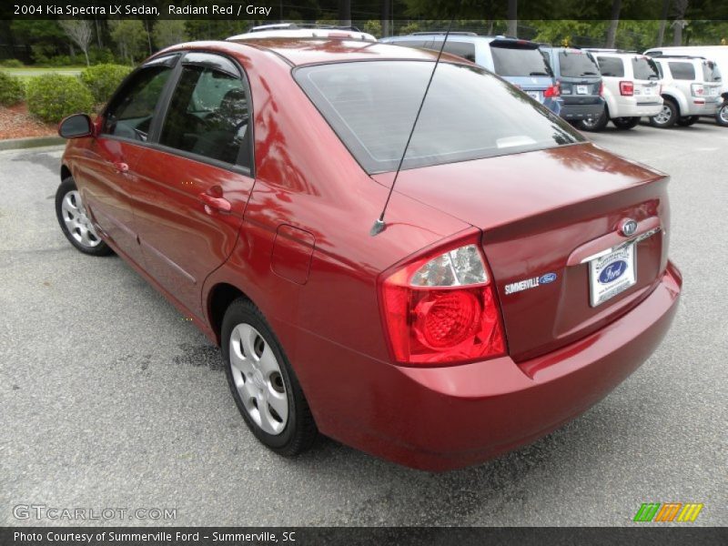 Radiant Red / Gray 2004 Kia Spectra LX Sedan