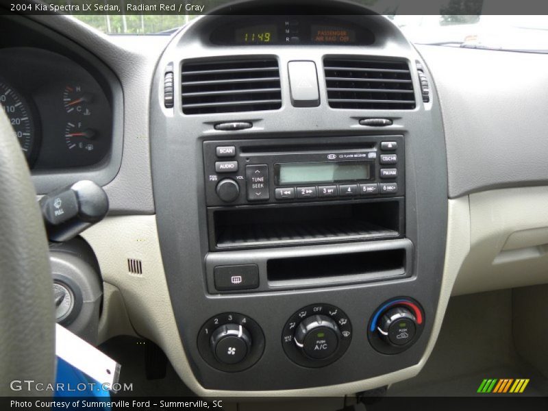 Radiant Red / Gray 2004 Kia Spectra LX Sedan