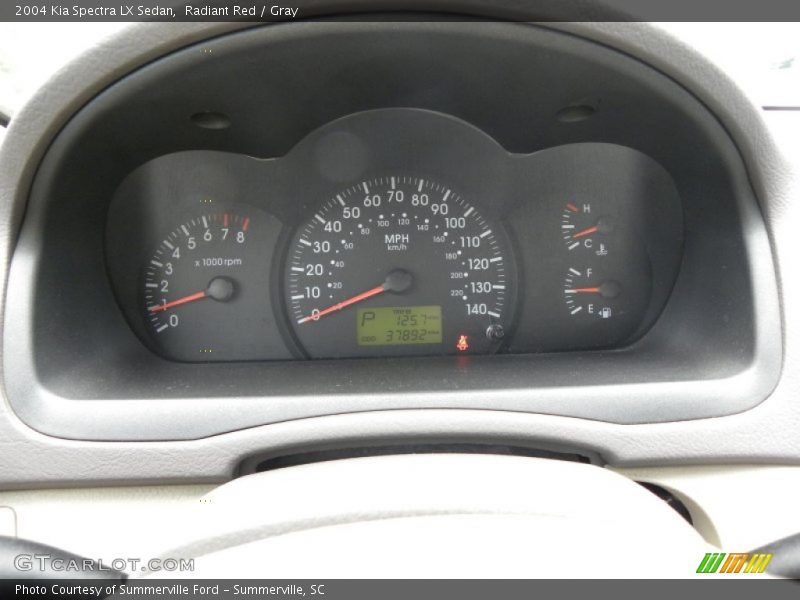 Radiant Red / Gray 2004 Kia Spectra LX Sedan