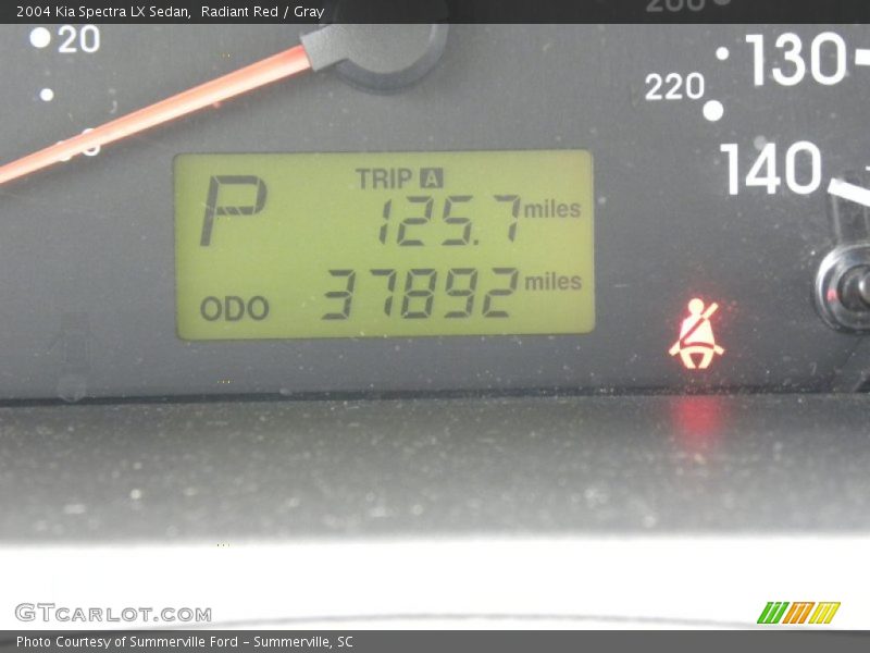 Radiant Red / Gray 2004 Kia Spectra LX Sedan