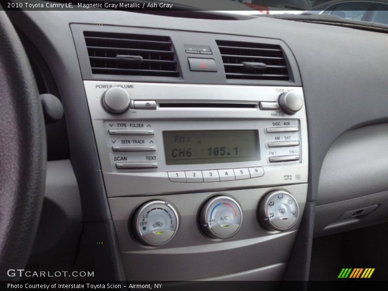 Controls of 2010 Camry LE