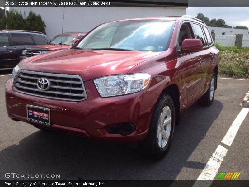 Salsa Red Pearl / Sand Beige 2009 Toyota Highlander V6