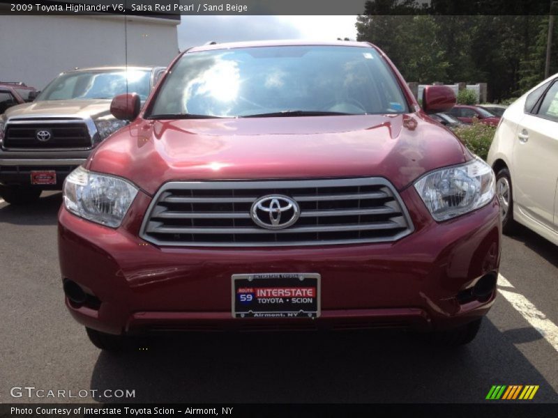 Salsa Red Pearl / Sand Beige 2009 Toyota Highlander V6