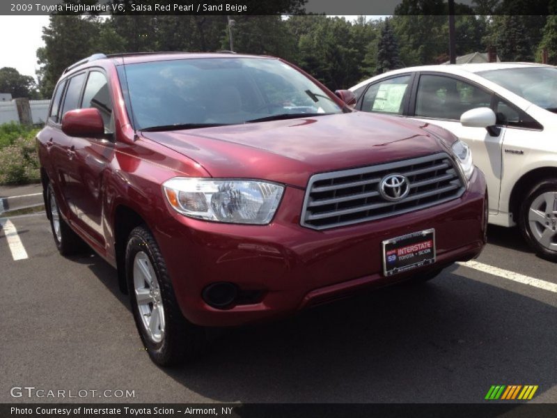 Salsa Red Pearl / Sand Beige 2009 Toyota Highlander V6