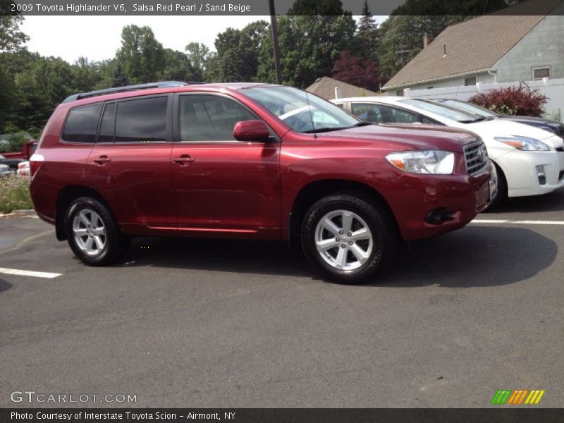 Salsa Red Pearl / Sand Beige 2009 Toyota Highlander V6