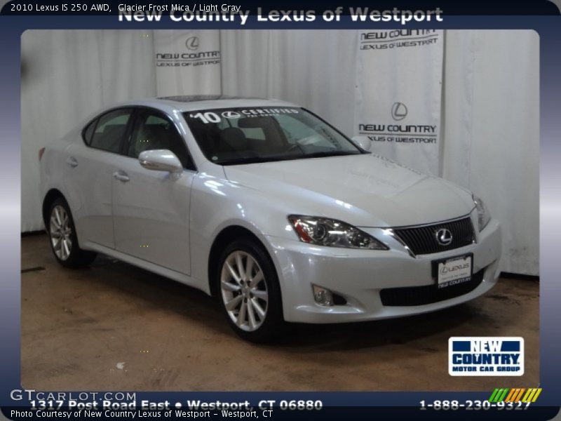 Glacier Frost Mica / Light Gray 2010 Lexus IS 250 AWD