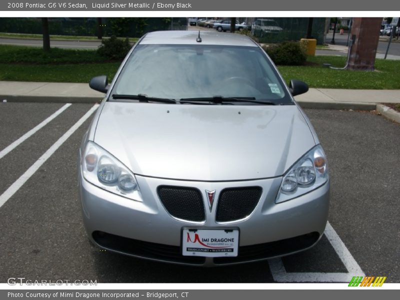 Liquid Silver Metallic / Ebony Black 2008 Pontiac G6 V6 Sedan