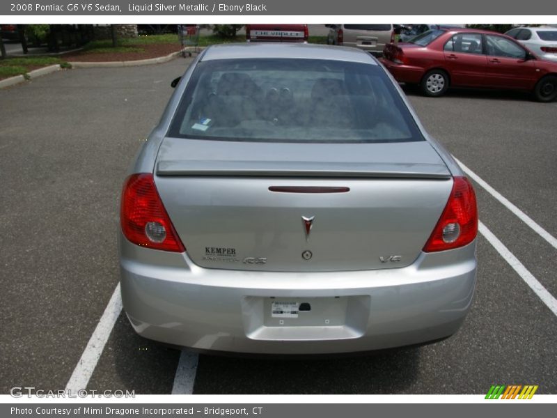 Liquid Silver Metallic / Ebony Black 2008 Pontiac G6 V6 Sedan