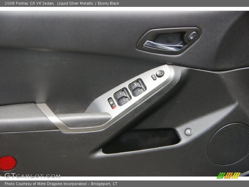 Liquid Silver Metallic / Ebony Black 2008 Pontiac G6 V6 Sedan