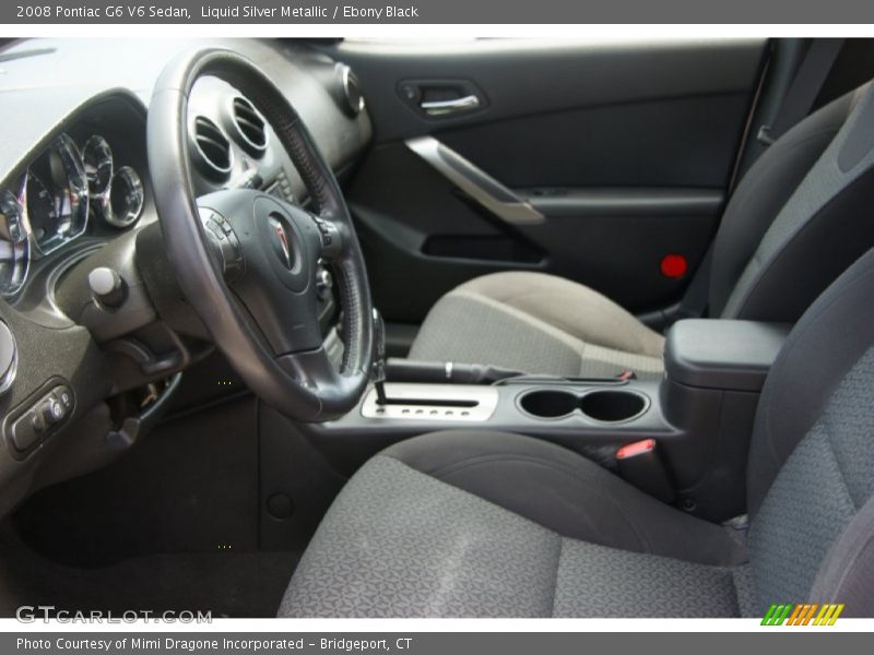 Liquid Silver Metallic / Ebony Black 2008 Pontiac G6 V6 Sedan