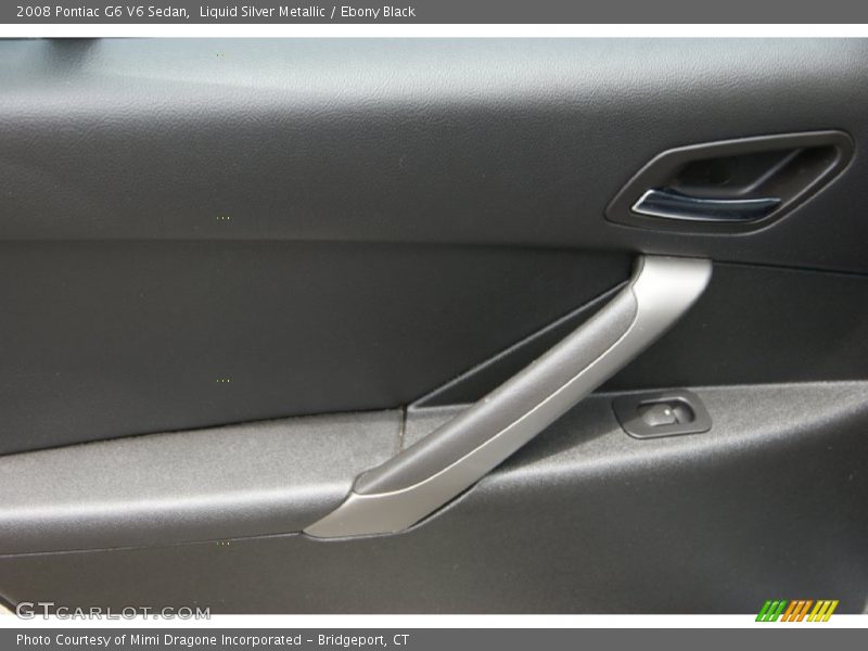 Liquid Silver Metallic / Ebony Black 2008 Pontiac G6 V6 Sedan