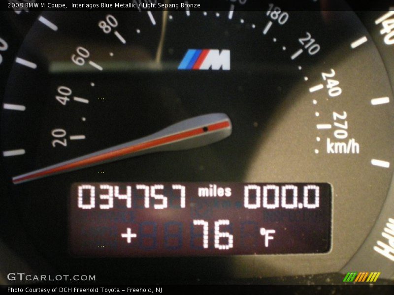 Interlagos Blue Metallic / Light Sepang Bronze 2008 BMW M Coupe