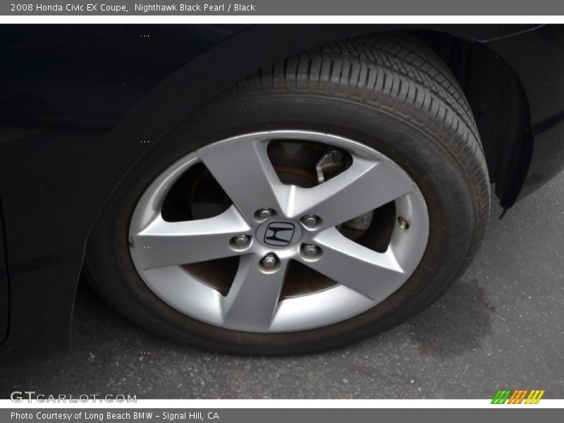 Nighthawk Black Pearl / Black 2008 Honda Civic EX Coupe