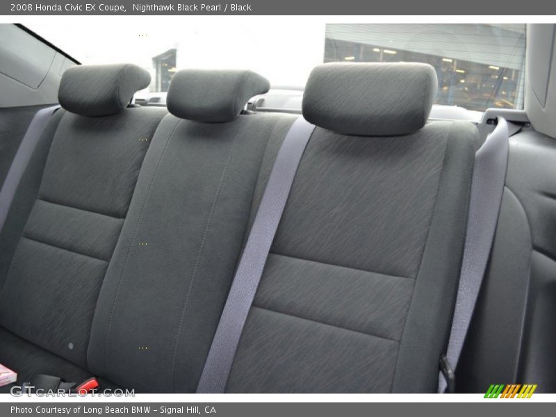 Nighthawk Black Pearl / Black 2008 Honda Civic EX Coupe