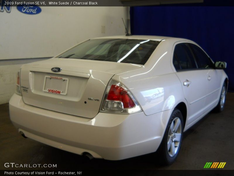 White Suede / Charcoal Black 2009 Ford Fusion SE V6
