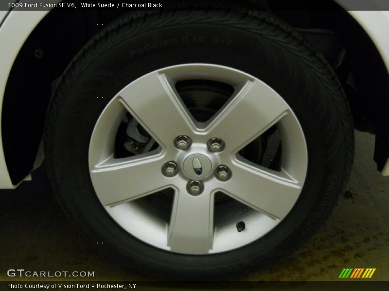 White Suede / Charcoal Black 2009 Ford Fusion SE V6