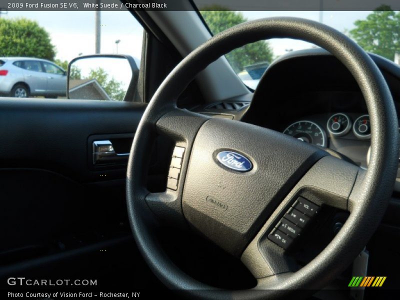 White Suede / Charcoal Black 2009 Ford Fusion SE V6