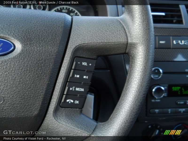 White Suede / Charcoal Black 2009 Ford Fusion SE V6