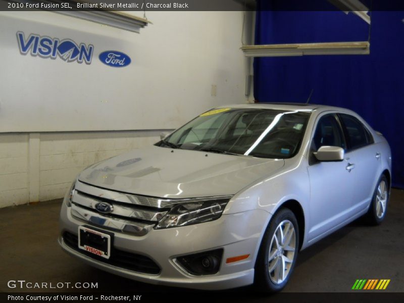 Brilliant Silver Metallic / Charcoal Black 2010 Ford Fusion SEL
