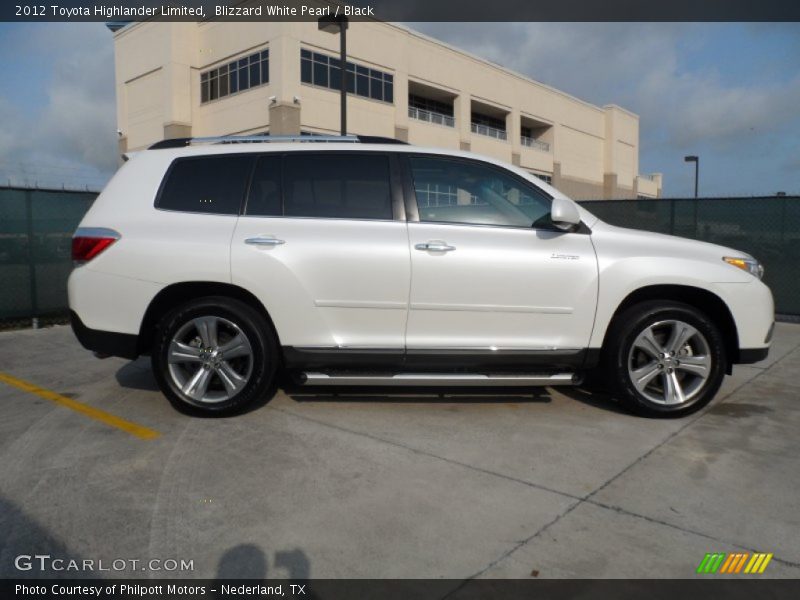 Blizzard White Pearl / Black 2012 Toyota Highlander Limited