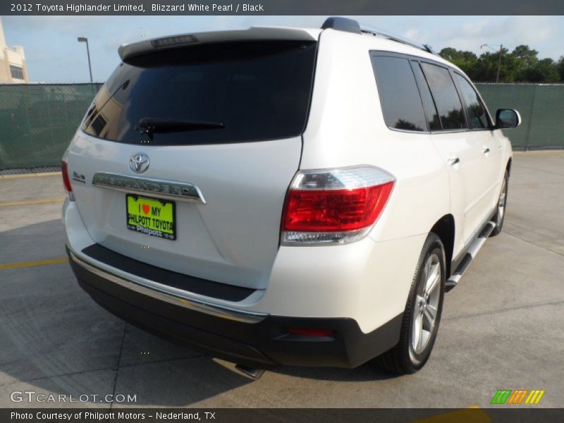 Blizzard White Pearl / Black 2012 Toyota Highlander Limited
