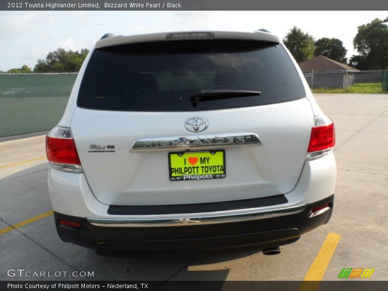Blizzard White Pearl / Black 2012 Toyota Highlander Limited