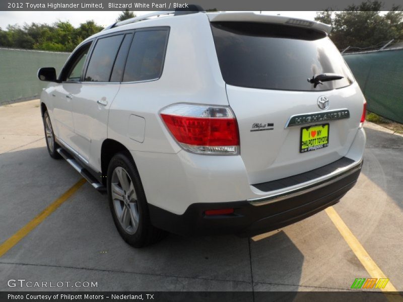 Blizzard White Pearl / Black 2012 Toyota Highlander Limited