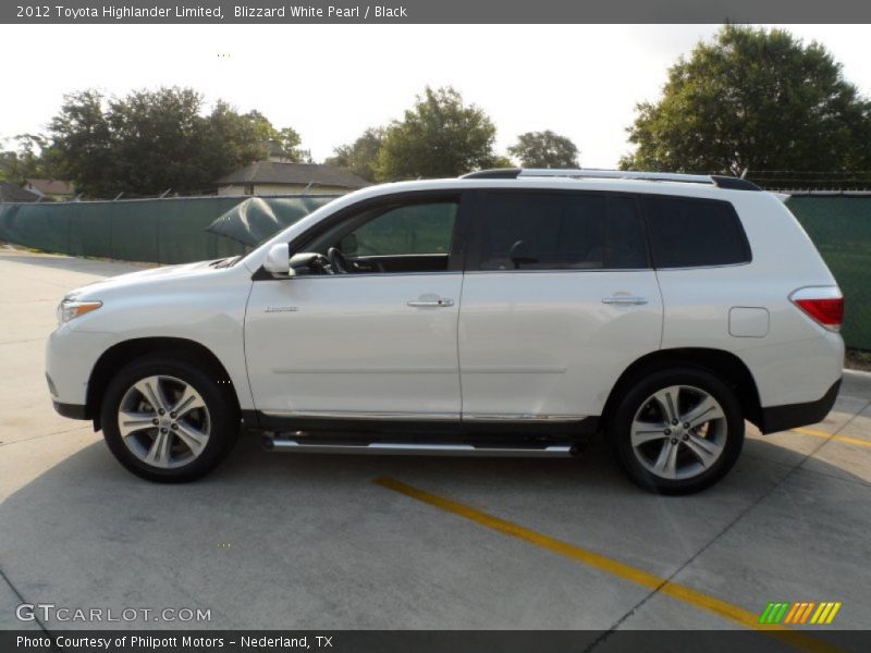 Blizzard White Pearl / Black 2012 Toyota Highlander Limited