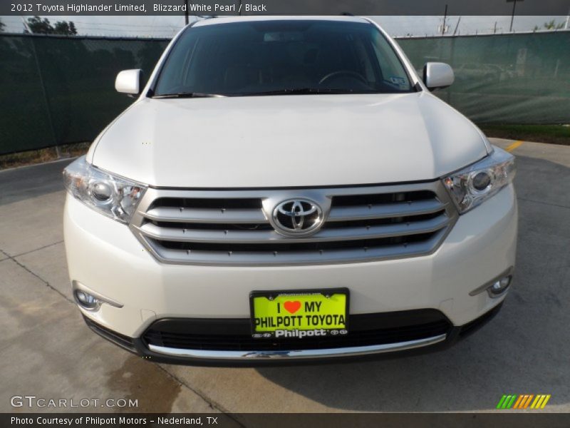 Blizzard White Pearl / Black 2012 Toyota Highlander Limited