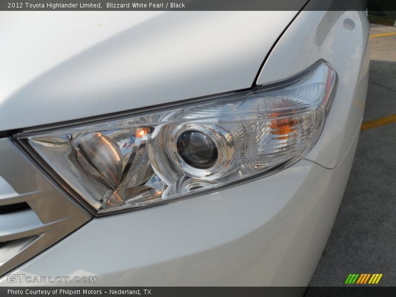 Blizzard White Pearl / Black 2012 Toyota Highlander Limited