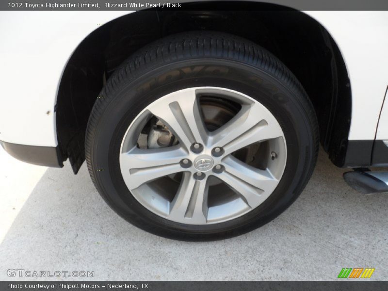 Blizzard White Pearl / Black 2012 Toyota Highlander Limited