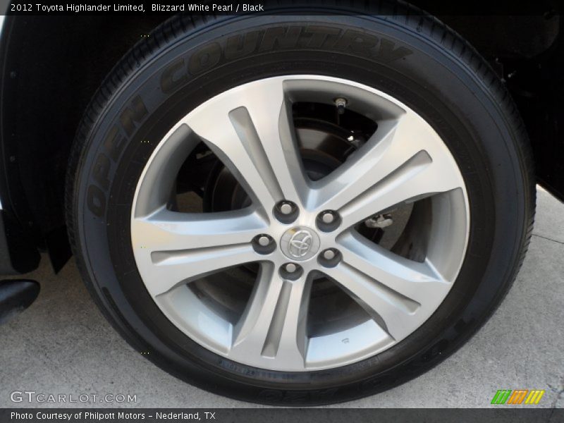 Blizzard White Pearl / Black 2012 Toyota Highlander Limited