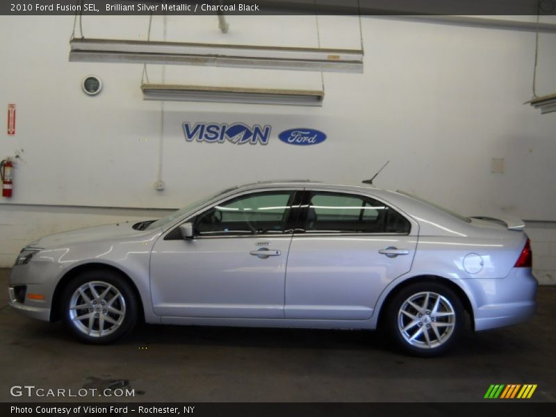 Brilliant Silver Metallic / Charcoal Black 2010 Ford Fusion SEL