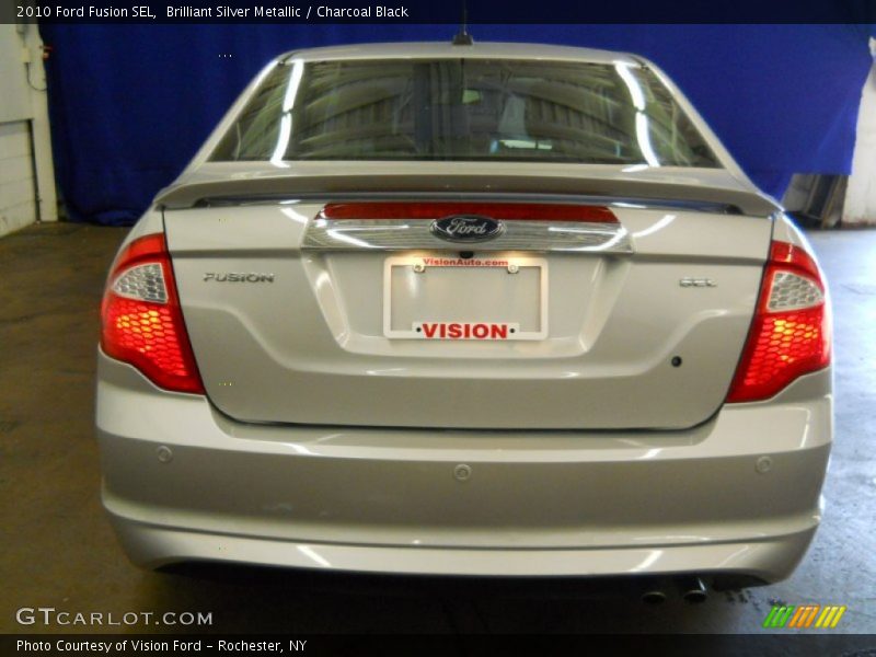 Brilliant Silver Metallic / Charcoal Black 2010 Ford Fusion SEL